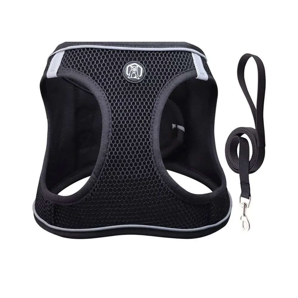 Dog Harness Vest for Small and Medium Dogs No Pull and Leash Set, L
